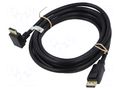 Cable; DisplayPort plug,DisplayPort plug 90° up/down; PVC; 3m GOOBAY GOOBAY-77058