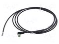 Cable: for sensors/automation; M8; PIN: 3; angled; 2m; plug; 60VDC MURRELEKTRONIK 7000-08081-6300200