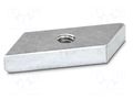 Fixing element; L: 4.95mm; W: 9.9mm; H: 27.7mm; Body: silver PHOENIX CONTACT GLM4