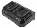Charger: for rechargeable batteries; Li-Ion; 18V; Usup: 230VAC GRAPHITE 58G085-1