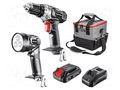 Set; battery; 1250rpm; 18VDC; Features: 2 gears; Energy+ GRAPHITE 58G016