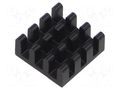 Heatsink: extruded; grilled; black; L: 14mm; W: 14mm; H: 6mm; anodized STONECOLD BK-BGA-141406