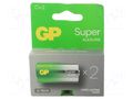 Battery: alkaline; C; 1.5V; non-rechargeable; Ø26.2x50mm; 2pcs. GP BAT-LR14/GTECH-B2