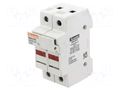 Fuse base; 10x38mm; for DIN rail mounting; 32A; Poles: 2; 1kVDC LOVATO ELECTRIC FBE01D2PL