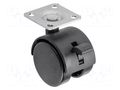 Furniture wheel; Ø: 40mm; with locking GTV Poland GTV-KM-0H-40-D20