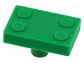 Knob; H: 30mm; rubber,zamak; W: 45mm; for childrens; BLOCK GTV Poland GTV-UM-BLOCK-ZL