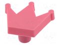 Knob; H: 41.5mm; rubber,zamak; W: 50mm; for childrens; CROWN GTV Poland GTV-UM-CROWN-RZ