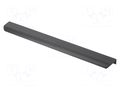 Holder; aluminium; matt black; H: 17mm; L: 360mm; W: 40mm; HEXA GTV Poland GTV-UA-HA-320-20M