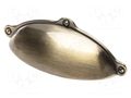 Holder; ZnAL; antique brushed brass; H: 30mm; L: 100mm; W: 24mm GTV Poland GTV-UZ-MARSA-64-09