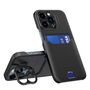 Leather Stand Case case for iPhone 14 Pro cover card wallet with stand black, Hurtel 5907769350566 5907769350566