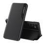 Eco Leather View Case case for Samsung Galaxy A14 with a flip stand black, Hurtel 5907769350788