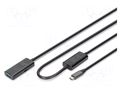 Repeater USB; USB 3.2 Gen 1,with amplifier; 10m; black; 5Gbps DIGITUS DA-73111