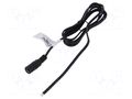 Cable; 2x0.52mm2; wires,DC 5,5/2,1 socket; straight; black; 1.5m ESPE KG216-000-213-0150