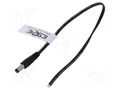 Cable; 2x0.52mm2; wires,DC 5,5/2,5 plug; straight; black; 0.25m ESPE KW211-000-213-0025
