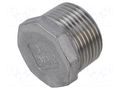 Screw plug; max.10bar; acid resistant steel AISI 316; 21mm PNEUMAT 3020-3/4-ES