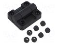 Hinge; Width: 60mm; technopolymer PA; black; H: 70mm ELESA+GANTER CFMW.70-SH-6