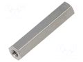 Screwed spacer sleeve; 25mm; Int.thread: M2,5; hexagonal; brass HARWIN R25-1002502