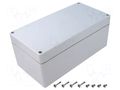 Enclosure: multipurpose; X: 124mm; Y: 244mm; Z: 102mm; EURONORD; grey FIBOX PC122410