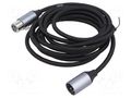 Cable; XLR male 3pin,XLR female 3pin; 3m; Plating: nickel plated VENTION BKHHI