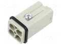 Connector: HDC; contact insert; male; CQ; PIN: 3; 40A; 600V; 3+PE ILME CQ4M03
