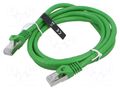 Patch cord; S/FTP; Cat: 6a; RJ45 plug,both sides; wire; OFC; 1.5m VENTION IBXGG