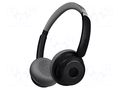 Headphones; black; Jack 3,5mm,USB C socket; wireless; 10m; 32Ω LOGILINK BT0072