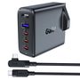 Fast charger GaN UK 100W Power Delivery 3x USB C 1x USB - black, Acefast 6974316281962 6974316281962