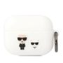 Karl Lagerfeld KLACAPSILKCW AirPods Pro cover white/white Silicone Karl &amp; Choupette, Karl Lagerfeld 3666339088200 3666339088200