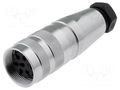 Connector: M16; plug; female; PIN: 6; 5A; 300V; C091D; soldering AMPHENOL C091-31D0061002