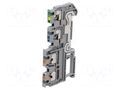 Splice terminal: rail; for DIN rail mounting; spring clamp; grey PHOENIX CONTACT PTIO1.5/S/3-PE