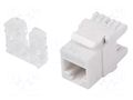 RJ45 module; white; Cat: 6; on cable; RJ45 socket; -10÷60°C; 36V LANBERG KSU5-1000