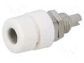 Connector: 4mm banana; socket; 30VAC; 60VDC; 32A; white; BIL 30 HIRSCHMANN T&M BIL30WE