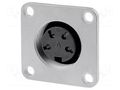 Connector: M16; socket; female; PIN: 4; 5A; 300V; C091D; soldering AMPHENOL C091-31T0041002