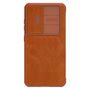 Nillkin Qin Leather Pro Case Case for Samsung Galaxy S23+ Cover with Flip Camera Protector Brown, Nillkin 6902048258525