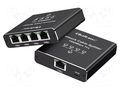Switch Ethernet; PnP; black; Kit: USB A-USB C cable; 100m QOLTEC QOLTEC-52293