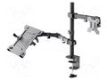 LCD/LED holder; black; with laptop arm; 8kg; 75x75mm,100x100mm GOOBAY GOOBAY-70815