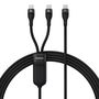 Baseus Flash Series Ⅱ Fast Charging Cable 2in1 USB-C - 2xUSB-C 100W 1.5m black, Baseus 6932172622480 6932172622480