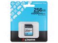 Memory card; SDXC; R: 200MB/s; W: 160MB/s; Class 10 UHS I U3; 256GB KINGSTON TECHNOLOGY SDG4/256GB
