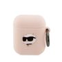 Karl Lagerfeld KLA2RUNCHP AirPods 1/2 cover pink/pink Silicone Choupette Head 3D, Karl Lagerfeld 3666339087951 3666339087951