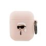 Karl Lagerfeld KLA2RUNIKP AirPods 1/2 cover pink/pink Silicone Karl Head 3D, Karl Lagerfeld 3666339087869 3666339087869