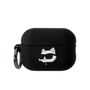 Karl Lagerfeld KLAP2RUNCHK AirPods Pro 2 cover black/black Silicone Choupette Head 3D, Karl Lagerfeld 3666339099268 3666339099268