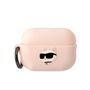 Karl Lagerfeld KLAP2RUNCHP AirPods Pro 2 cover pink/pink Silicone Choupette Head 3D, Karl Lagerfeld 3666339099282 3666339099282