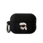 Karl Lagerfeld KLAP2RUNIKK AirPods Pro 2 cover black/black Silicone Karl Head 3D, Karl Lagerfeld 3666339099237 3666339099237