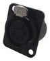 SOCKET, XLR, BLACK, 5POLE NC5FD-LX-BAG
