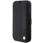 Case BMW BMBKP14L22RDPK iPhone 14 Pro 6.1" black/black bookcase Leather Textured&Stripe, BMW 3666339097172 3666339097172