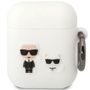 Karl Lagerfeld KLACA2SILKCW AirPods 1/2 cover white/white Silicone Karl &amp; Choupette, Karl Lagerfeld 3666339088194 3666339088194