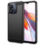 Carbon Case for Xiaomi Redmi 11A / Poco C55 / Redmi 12C Flexible Silicone Carbon Cover Black, Hurtel 9145576275511 9145576275511
