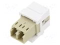 Fiber optic coupler; white; push-in; LC duplex,both sides GOOBAY GOOBAY-80000