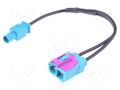 Cable; Fakra double socket,Fakra plug; straight; 0.2m; Fakra PER.PIC. A9663-2