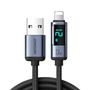 Joyroom Prism Series A16 Lightning / USB-A Cable 2.4A 1.2m with LED Display - Black, Joyroom 6956116750633 6956116750633